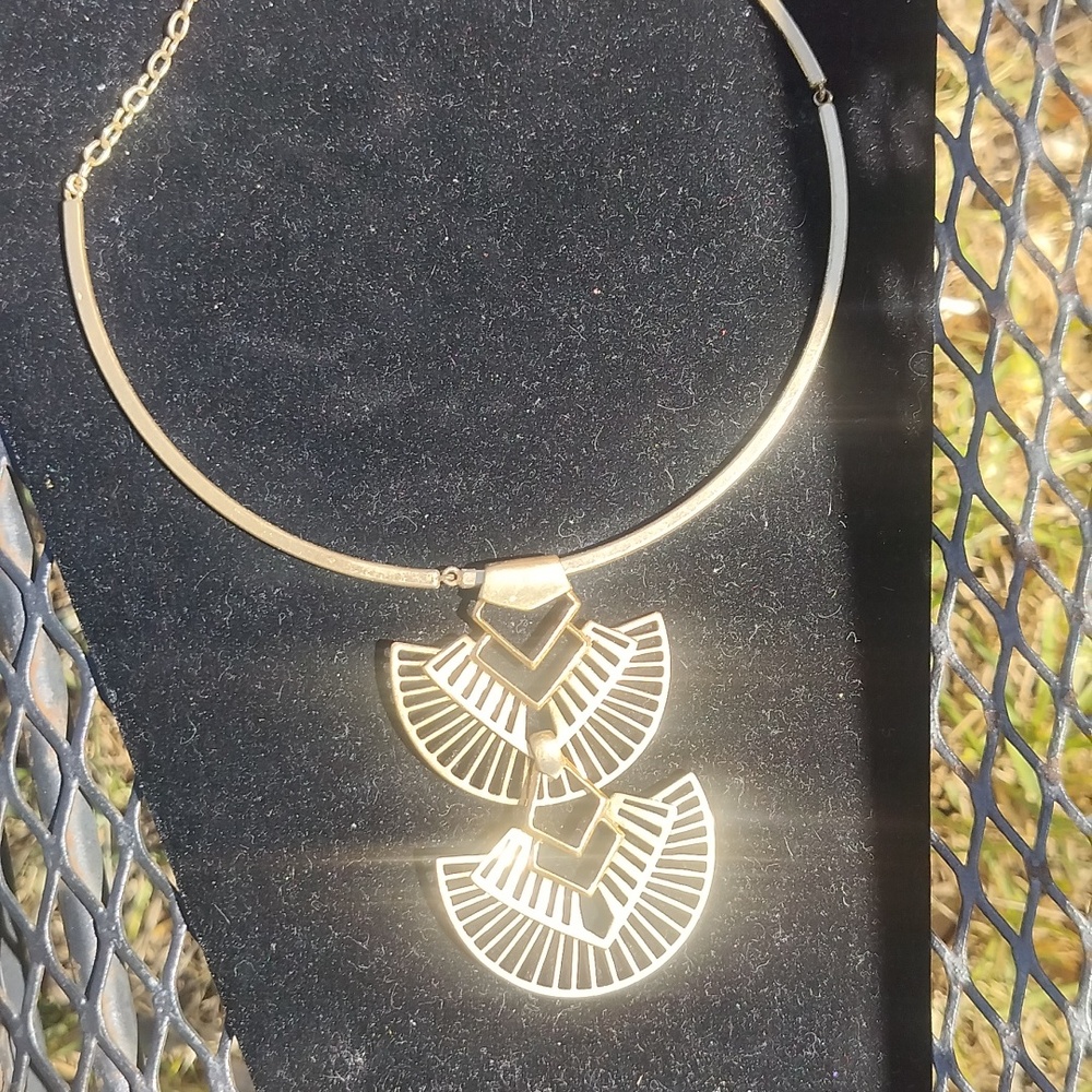 Stella & Dot Elegant Gold Geometric Necklace